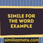 Simile for the word example